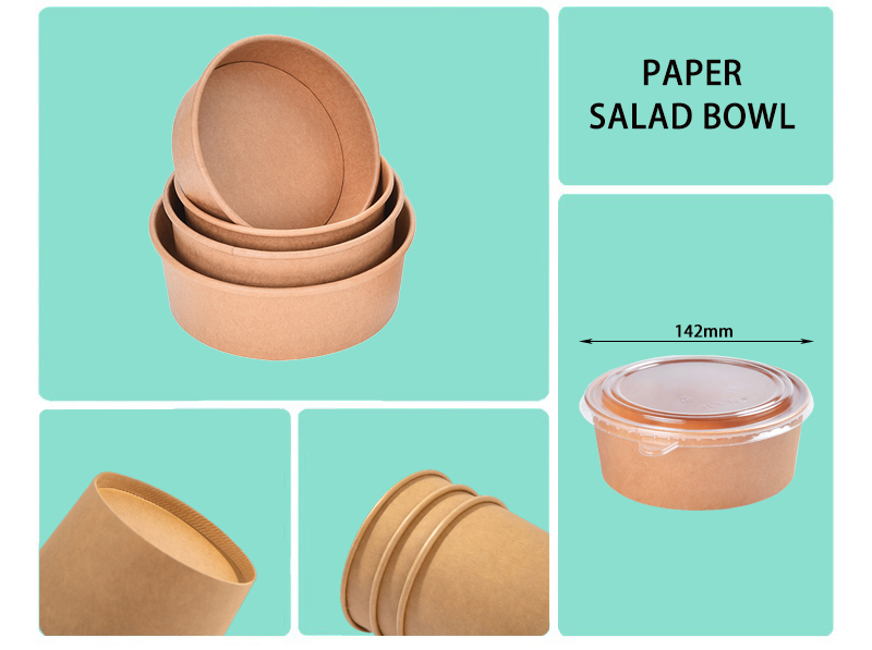 Kraft paper salad bowl