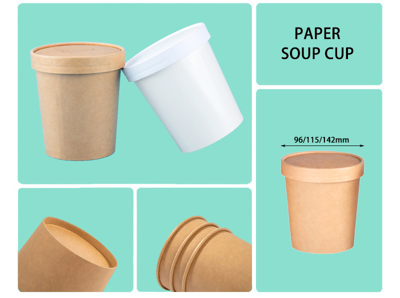 Kraft & White Paper Soup Bowl Manufacturers in China