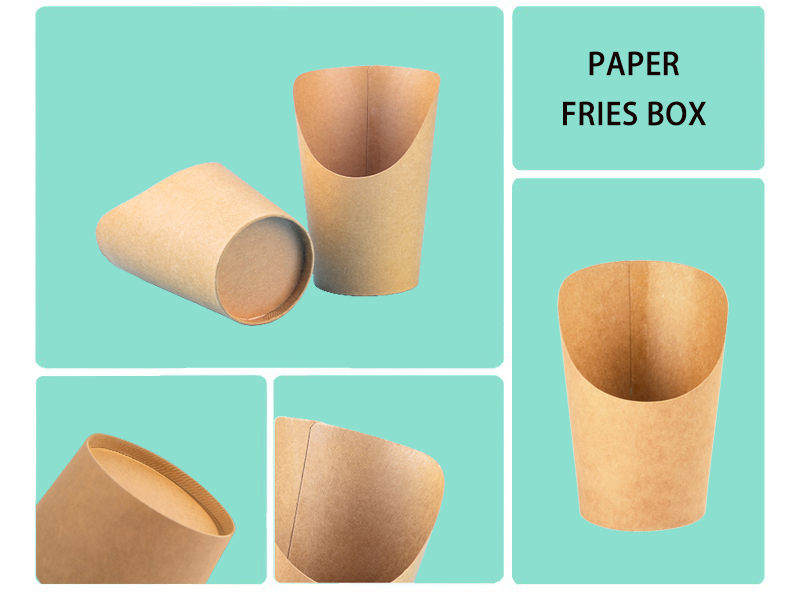 Disposable Kraft Paper French Fries Cups