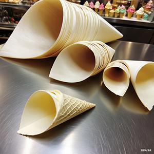 wooden bark ice cream cone