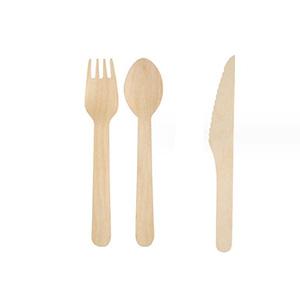 wooden knife fork spoon